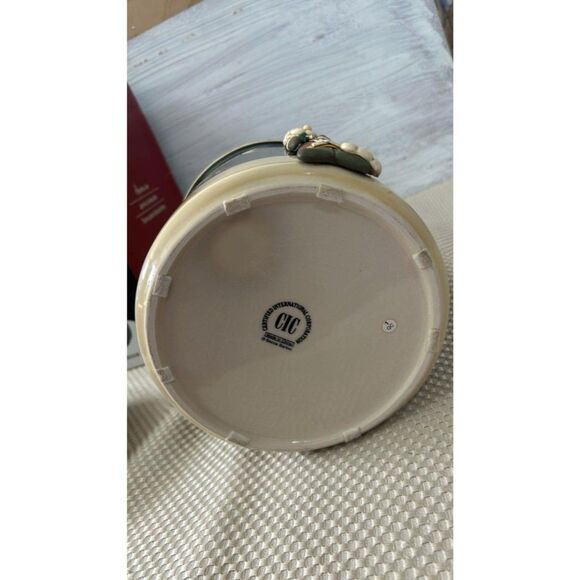 Christmas Cookie Jar Becca Barton ceramic Midnight Snowman CIC7311 - Picture 4 of 14